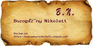 Buzogány Nikolett névjegykártya